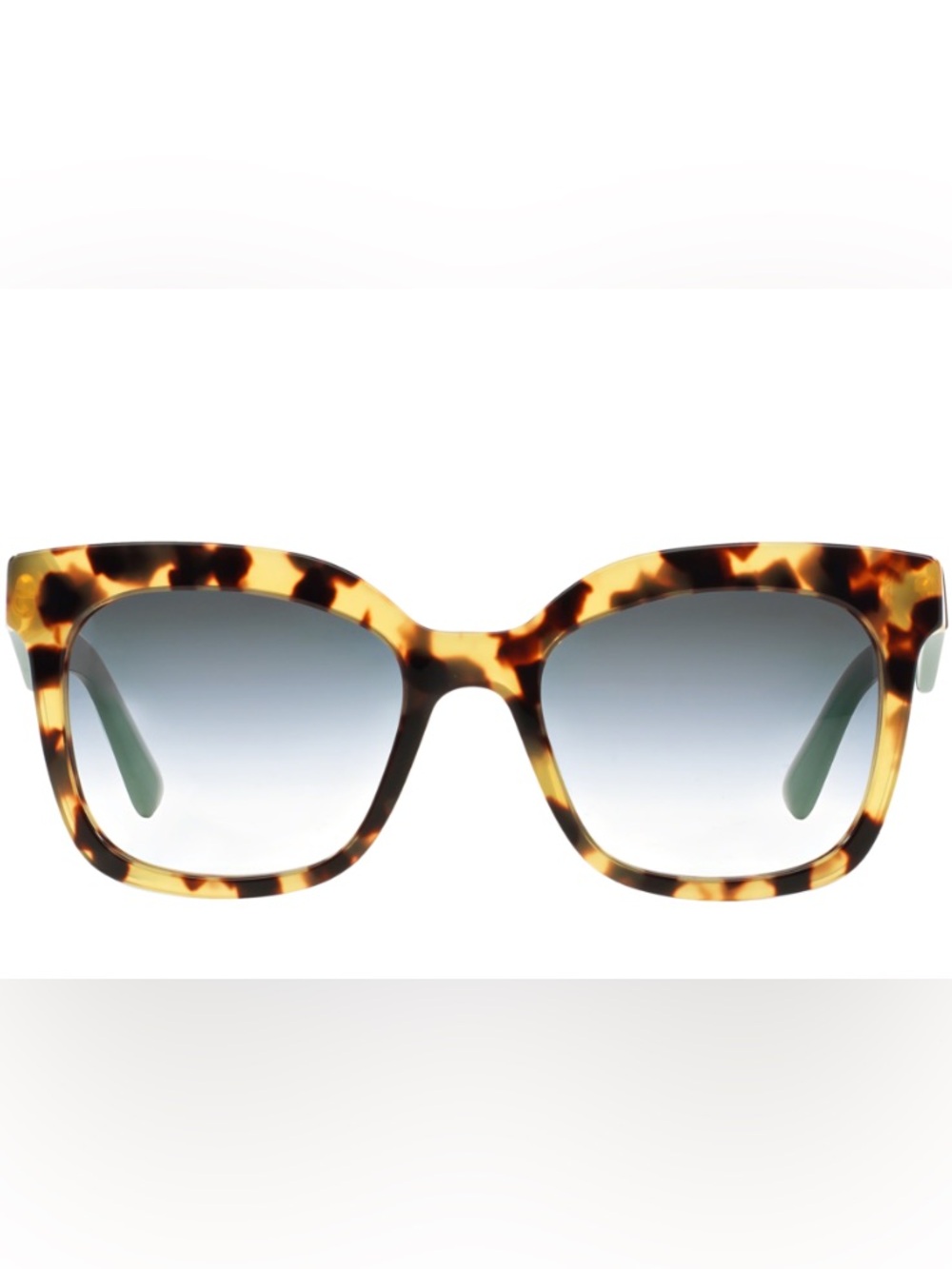 Prada Tortoiseshell Square Sunglasses with Gradient Blue Lenses PR 24QS - Picture 2 of 10